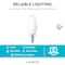 Luxrite B11 LED Light Bulbs 4W (40W Equivalent) 360LM 2700K Warm White Dimmable E12 Candelabra Base 16-Pack LR21552-16PK - alternate 5